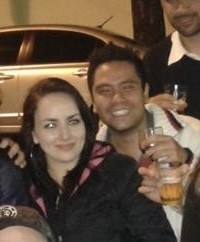 Francesco e Carolline em sua primeira foto juntos